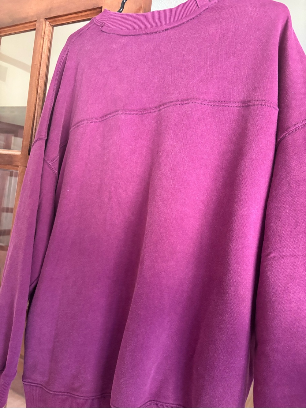 Free People All Star Embroidered Pullover size XL color Deep Mulberry - Picture 6 of 7